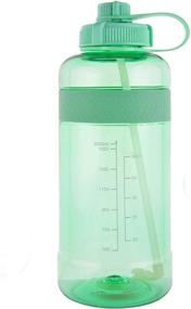 img 4 attached to 🥤 GTI Water Bottle with Straw: BPA Free, Leak Proof, Half Gallon Large Water Jug for Gym, Hiking, Camping | 32 oz & 80 oz With Scale Strap