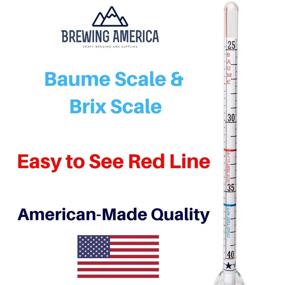 img 1 attached to 🍁 Maple Syrup Hydrometer: Accurate Density Meter for Sugar and Moisture Content Measurement - Ensuring Consistently Delicious Pure Syrup - Made in America - BRIX & Baume Scales - Easy-to-Read Red Line Calibrated