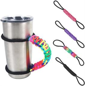 img 4 attached to 🏞️ Enhance Your Outdoor Experience with Kangkang@ Adjustable Paracord Water Bottle Cup Tumbler Handle: Ultimate Survival Strap for 30oz Yeti Ozark Tumbler (Multicolor)