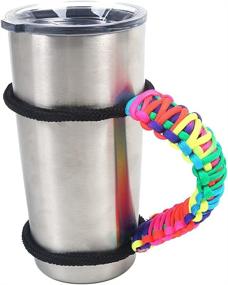 img 1 attached to 🏞️ Enhance Your Outdoor Experience with Kangkang@ Adjustable Paracord Water Bottle Cup Tumbler Handle: Ultimate Survival Strap for 30oz Yeti Ozark Tumbler (Multicolor)