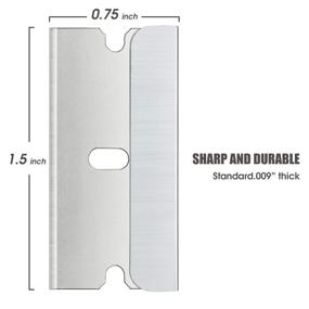 img 3 attached to 🔪 REXBETI 600PCS Single Edge Razor Blades: Premium Industrial Box Cutter Replacement Blades with Glass Scraper Razor Blades