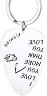 fishing keychain daughter engraved christmas logo