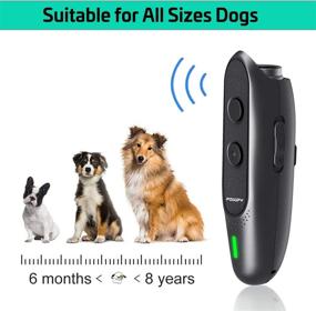 img 2 attached to 🐶 POIIOPY Rechargeable 2 in 1 Anti-Bark Device for Dogs - Variable Frequency Ultrasonic Dog Bark Deterrent and Handheld Training Tool with 16.4 Ft Range - Safe Barking Behavior Trainer and Control