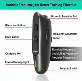 img 1 attached to 🐶 POIIOPY Rechargeable 2 in 1 Anti-Bark Device for Dogs - Variable Frequency Ultrasonic Dog Bark Deterrent and Handheld Training Tool with 16.4 Ft Range - Safe Barking Behavior Trainer and Control