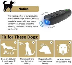 img 3 attached to 🐶 POIIOPY Rechargeable 2 in 1 Anti-Bark Device for Dogs - Variable Frequency Ultrasonic Dog Bark Deterrent and Handheld Training Tool with 16.4 Ft Range - Safe Barking Behavior Trainer and Control