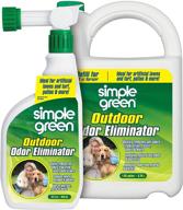 🌿 simple green outdoor odor eliminator: ideal pet solution for artificial grass & patio – 32 oz hose end sprayer & 1 gallon refill logo