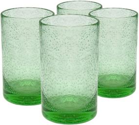 img 1 attached to Artland Highball Glasses in a Refreshing Light Green Shade