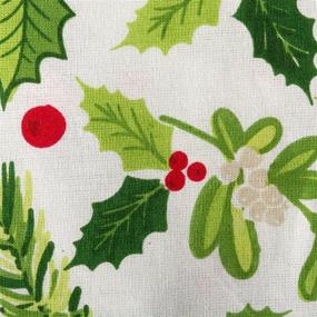 img 3 attached to 🎄 DII Oversized Cotton Napkins, Pack of 6 - Boughs of Holly Design: Ideal for Dinner Parties, Christmas, Holidays, or Everyday Use