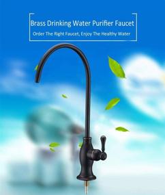 img 1 attached to 🚰 Oil Rubbed Bronze Brass Water Filtration Faucet by Delle Rosa - Ideal for Under Sink Water Filter System, Kitchen Bar Sink, and Drinking Water Purification