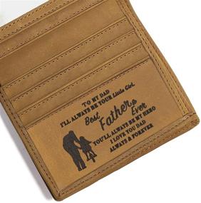 img 3 attached to 👨 Custom Engraved Leather Wallet for Fathers: Stylish Men's Accessories for Wallets, Card Cases & Money Organizers