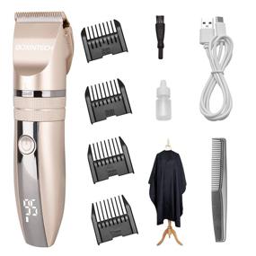 img 4 attached to 💈 BOXINTECH Hair Clippers Set: Rechargeable Cordless Tool for Men's Haircuts at Home or Salon