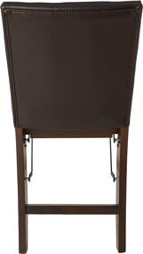 img 2 attached to 🪑 Meco STAKMORE Parson’s Folding Chair Set: Elegant Espresso Bonded Leather Finish, 2-Piece Pack