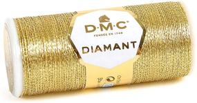 img 4 attached to 🌟 Сверкающее блеск: DMC Diamant Metallic нитка для вышивки, 38,2 ярда, светлый золотой (010294)