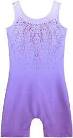 img 3 attached to Boyoo Gymnastic Leotards Diamond Biketard Girls' Clothing for Active