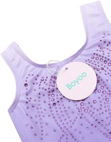 img 2 attached to Boyoo Gymnastic Leotards Diamond Biketard Girls' Clothing for Active