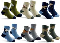 🧦 warm boys winter socks - thick cotton thermal crew socks for kids, pack of 6 logo