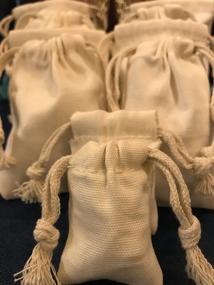 img 1 attached to 25 Count Pack of Reusable Eco-Friendly Cotton Canvas 👜 Double Drawstring Muslin Bags, Premium Quality Natural Color, 12x16 Inches