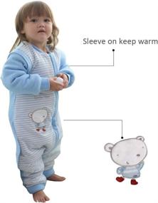 img 2 attached to Baby Wearable Blanket: Leg Cotton Sleep Sack for Walkers & Toddlers - Comfortable Sleeping Bag for Kids, Cotton Sleepwear, Tog 1.8