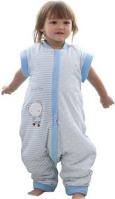 img 3 attached to Baby Wearable Blanket: Leg Cotton Sleep Sack for Walkers & Toddlers - Comfortable Sleeping Bag for Kids, Cotton Sleepwear, Tog 1.8