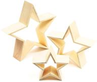 creative diy project: unleash your artistic side with unfinished wood framed stars, ideal for home decor, painting, and crafts (3 pack) logo