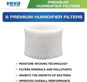 img 3 attached to 🌬️ Premium Humidifier Filter Replacements 6 Pack - Compatible with Honeywell Filter A, HAC-504, HAC-504AW, HCM 350, and Other Cool Mist Models by VEVA