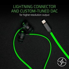 img 3 attached to Наушники Razer Hammerhead для iOS: технология DAC Dual-Driver - микрофон и контроль громкости - алюминиевая рамка - разъем Lightning - зеленый, RZ04-02090100-R3U1