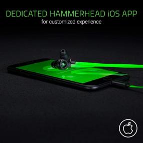 img 1 attached to Наушники Razer Hammerhead для iOS: технология DAC Dual-Driver - микрофон и контроль громкости - алюминиевая рамка - разъем Lightning - зеленый, RZ04-02090100-R3U1