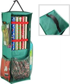 img 2 attached to 🎁 Tiny Tim Totes 83-DT5576 5713 Four Sided Premium Hanging Gift Wrap and Bag Organizer 2-Pack - Green: Ultimate Storage Solution