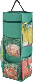 img 1 attached to 🎁 Tiny Tim Totes 83-DT5576 5713 Four Sided Premium Hanging Gift Wrap and Bag Organizer 2-Pack - Green: Ultimate Storage Solution
