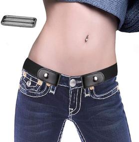 img 2 attached to No Buckle Stretch Belt Women Buckle Elastic Waist Belt