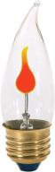 💡 satco s3657 120v medium base clear flicker bulb, 2-3 watts логотип