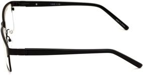 img 2 attached to 💼 Stylish and Functional: Men's Premium Rectangle Metal Reading Glasses - Extra Large Size, Wide Frame - 152mm Width