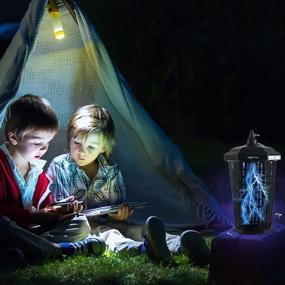 img 3 attached to Night Cat Bug Zapper: 30W Attractive Light Lamp Bulb for Indoor/Outdoor Use - Fly Insect Trap Electric Mosquito Killer with Light Sensor Mode, Auto ON/Off, Waterproof 4200V