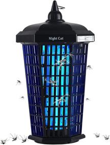 img 4 attached to Night Cat Bug Zapper: 30W Attractive Light Lamp Bulb for Indoor/Outdoor Use - Fly Insect Trap Electric Mosquito Killer with Light Sensor Mode, Auto ON/Off, Waterproof 4200V