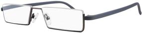 img 3 attached to 👓 Stylish TR90 Rim Half Frame Blue Light Blocking Reading Glasses for Women and Men - Lightweight & Protective Eyewear with Case