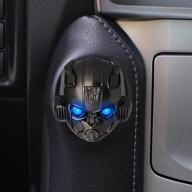 bumblebee car one-button start button protective cover: titanium black metal decorative stickers for interior modification, anti-scratch & stylish car button decoration ring logo