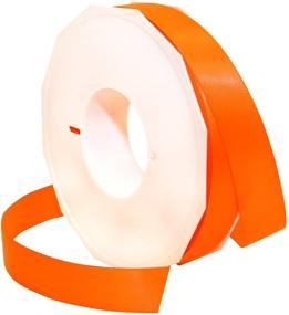 img 1 attached to Morex Ribbon Neon Brights Satin in Neon Tangerine - 7/8-inch by 50-yard | Eye-catching & Vibrant Ribbons