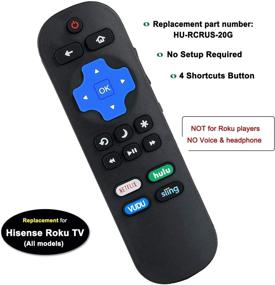 img 3 attached to Hisense Roku TV Remote Replacement HU-RCRUS-20G - Universal Remote Control with Netflix, Sling, VUDU Shortcut Buttons