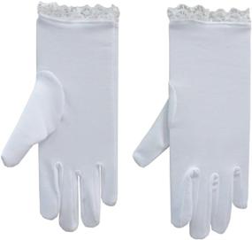 img 1 attached to Stylish N'Ice Caps Women's White Stretch Special Occasion Parade Costume Gloves: Perfect for Elegant Events!
