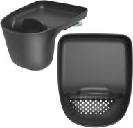 🧽 pack of 2 mr.siga sink caddy with suction cup for kitchen, sponge and scouring pad holder - black логотип