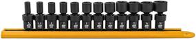 img 4 attached to 🔧 GEARWRENCH 12 Piece 1/4 Inch Drive 6 Point Standard Universal Impact Socket Set, Metric - Model 84905