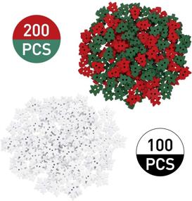 img 3 attached to 🎄 Bulk Pack of 300 Wooden Christmas Buttons - Snowflakes & Christmas Trees - Ideal for DIY Christmas Crafts, Sewing Projects, Scrapbooking & Decoration