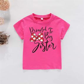 img 3 attached to 👶 Adorable Little Baby Girls Clothes: Big Sister Print T Shirt Tops, Perfect as a Gift!