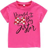 👶 adorable little baby girls clothes: big sister print t shirt tops, perfect as a gift! logo