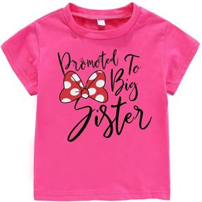 img 4 attached to 👶 Adorable Little Baby Girls Clothes: Big Sister Print T Shirt Tops, Perfect as a Gift!