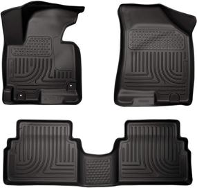 img 4 attached to Husky Liners 98861: Ultimate Protection for 2011-13 Kia Sportage! Weatherbeater Front & 2nd Seat Floor Mats in Sleek Black!