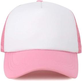 img 3 attached to 🧢 Trendy Kids' Foam Mesh 5 Panel Trucker Cap - Infants to Youth