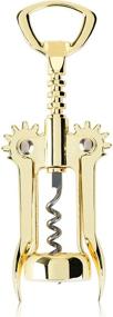 img 4 attached to Gold Plated Viski Winged Corkscrew Wine Bottle Opener with Non-stick Coated Worm - 9.25 Inches