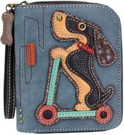 chala handbags: stylish zip around wallet, wristlet with 8 credit card slots & sturdy coin purse for women logo