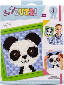 img 2 attached to 🐼 Blue Colorbok Sew Cute Needlepoint Kit featuring Paul Panda